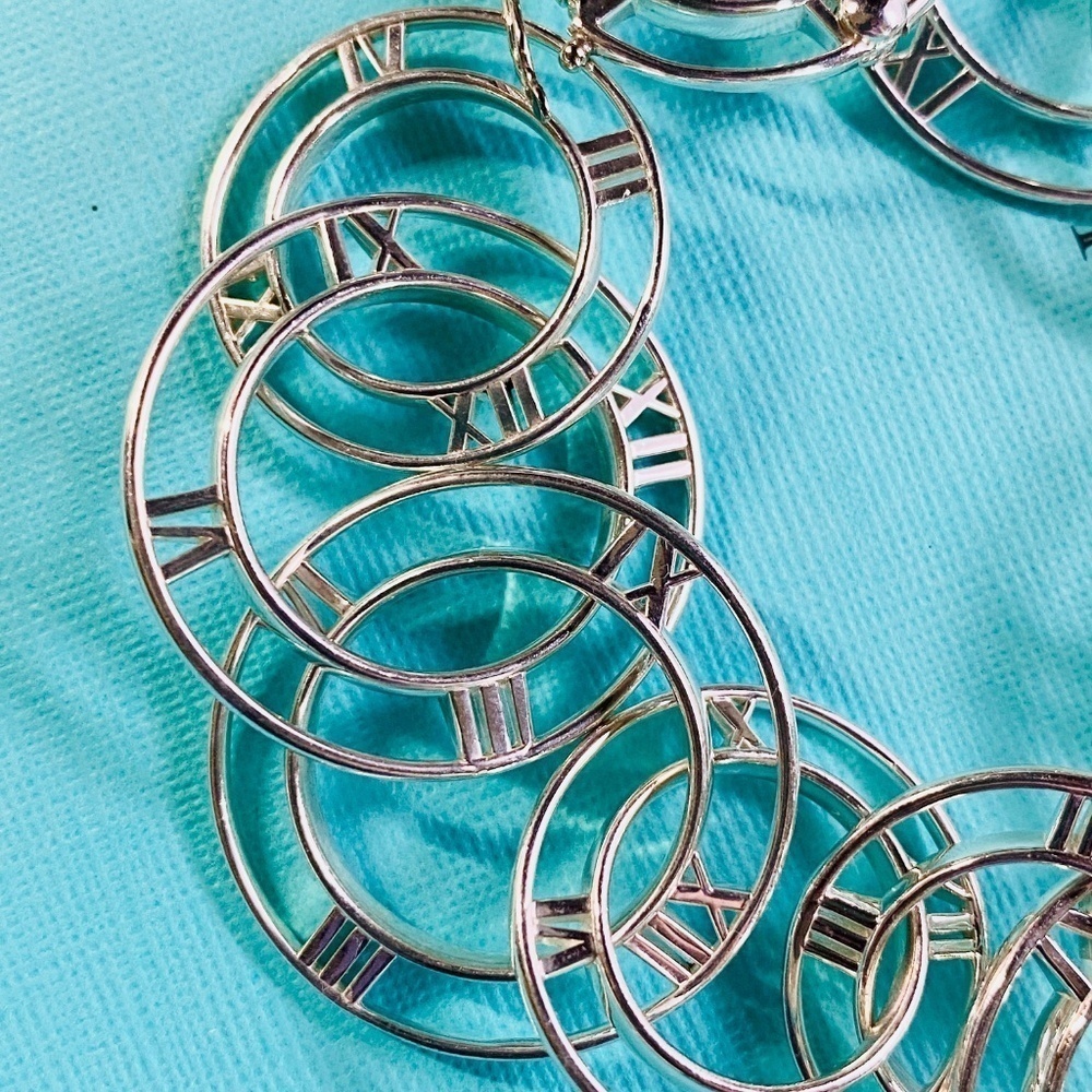 New Tiffany & Co Atlas Numeral Open Link Bracelet. 925 silver Rare Retired - Picture 4 of 9